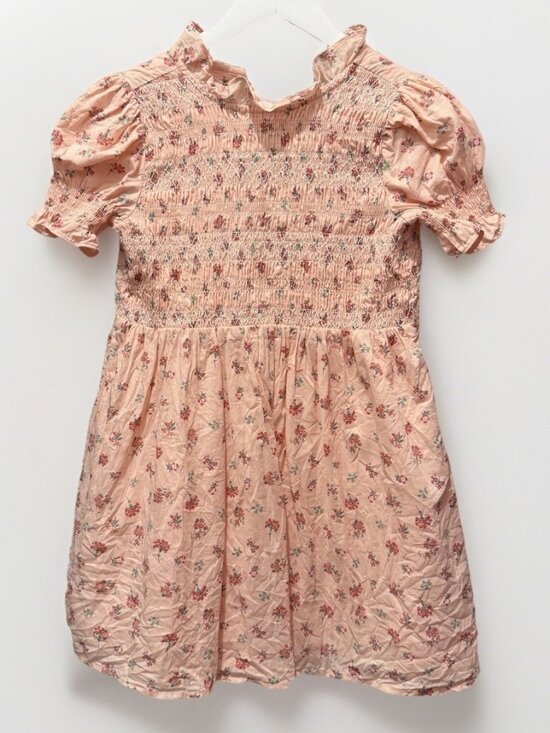 Janie and Jack Other - Janie and Jack Pink Smocked Floral Dress Size 6 Puff Sleeve 100% Cotton